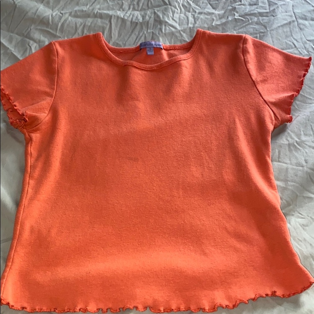 bright orange ribbed tee!!
